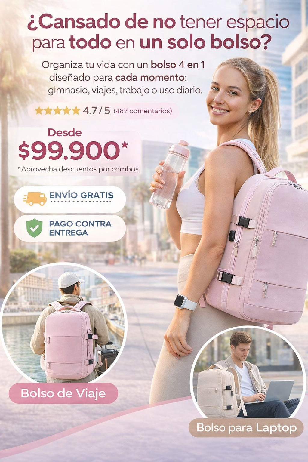 Bolso 4 en 1 multifuncional